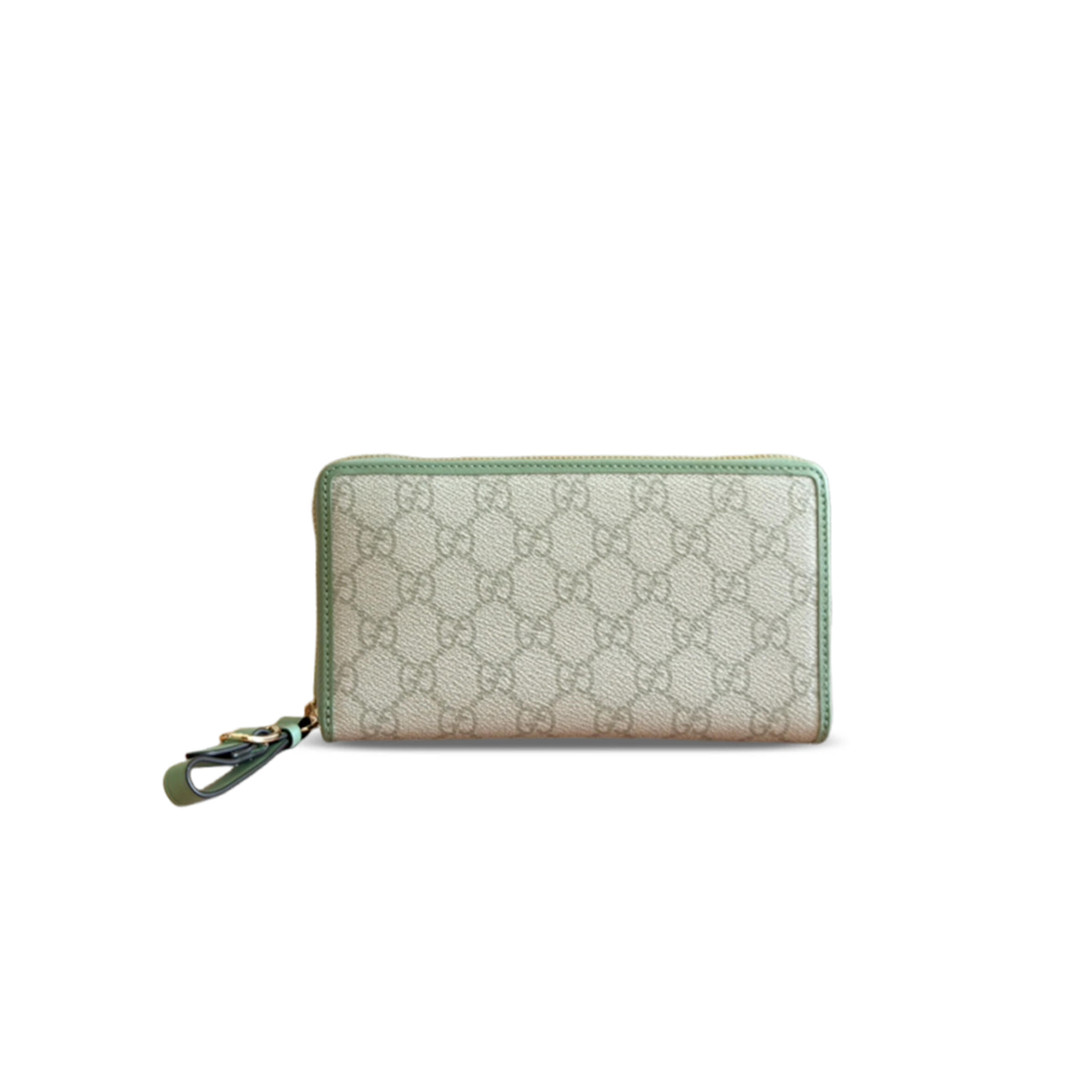 GUCCI GG EMBLEM ZIP AROUND WALLET 819122 (19*10*2.5cm)